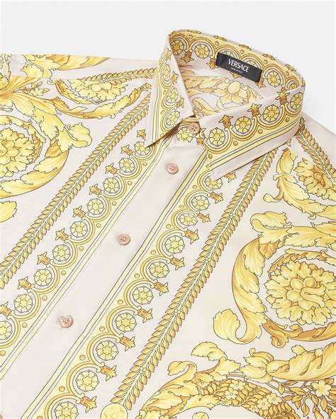 vestito barocco versace|Versace barocco silk shirt.